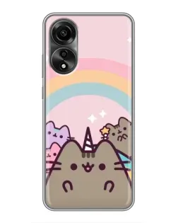 Чехол для OPPO A78 (4G) с картинкой «Единорог Pusheen» Чехол для OPPO A78 (4G) с картинкой «Единорог Pusheen»