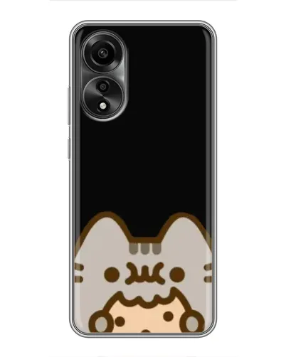 Чехол для OPPO A78 (4G) с картинкой «Пушин на черном» Чехол для OPPO A78 (4G) с картинкой «Пушин на черном»