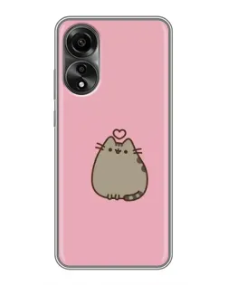 Чехол для OPPO A78 (4G) с картинкой «Pusheen сердце» Чехол для OPPO A78 (4G) с картинкой «Pusheen сердце»