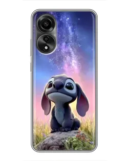 Чехол для OPPO A78 (4G) с картинкой «Стич на рассвете»