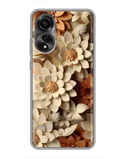 Чохол для OPPO A78 (4G) з картинкою «Бежевий флористичний декор» Чохол для OPPO A78 (4G) з картинкою «Бежевий флористичний декор»