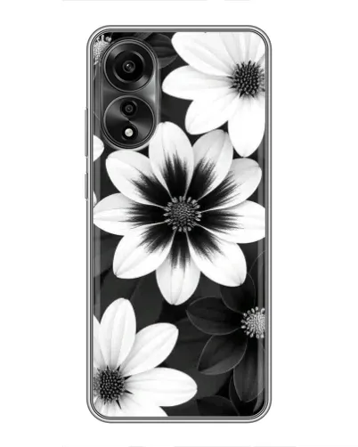 Чехол для OPPO A78 (4G) с картинкой «Монохромные астры» Чехол для OPPO A78 (4G) с картинкой «Монохромные астры»