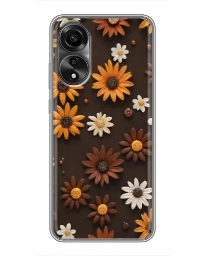 Чехол для OPPO A78 (4G) с картинкой «Узор из маленьких подсолнухов» Чехол для OPPO A78 (4G) с картинкой «Узор из маленьких подсолнухов»