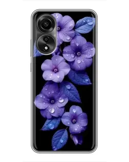 Чохол для OPPO A78 (4G) з картинкою «Фіолетові квіти з росою» Чохол для OPPO A78 (4G) з картинкою «Фіолетові квіти з росою»