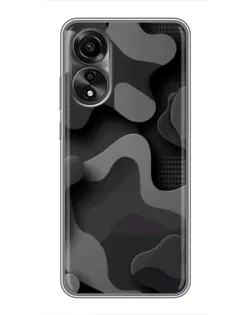 Чехол для OPPO A78 (4G) с картинкой «Темный абстрактный камуфляж»