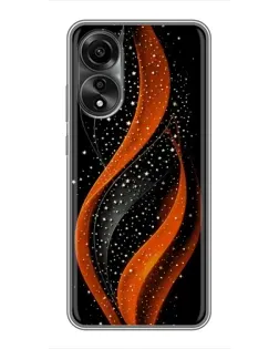Чехол для OPPO A78 (4G) с картинкой «Огненная звездная волна»