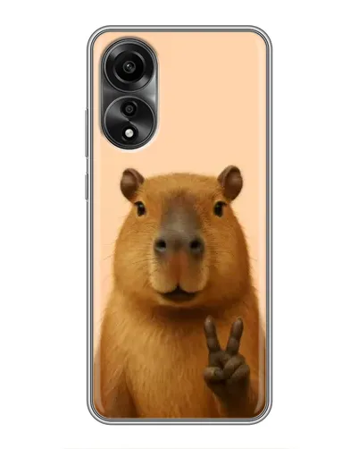 Чехол для OPPO A78 (4G) с картинкой «Капибара виктория»