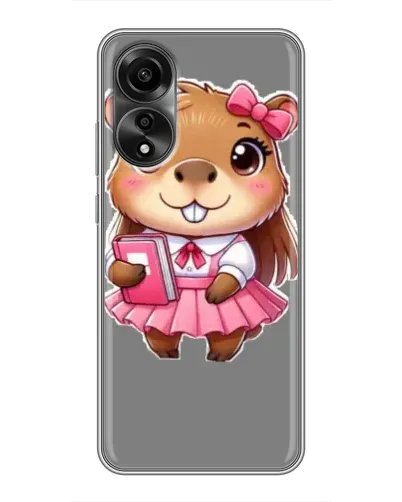 Чехол для OPPO A78 (4G) с картинкой «Девочка капибара»