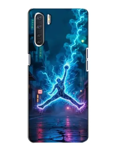Чохол для OPPO A91 з картинкою «Jordan Gold Jumpman»