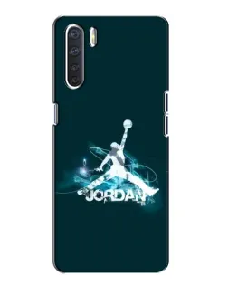 Чохол для OPPO A91 з картинкою «Jordan Blue Fire»