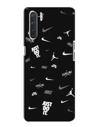 Чохол для OPPO A91 з картинкою «Nike Black Pattern»