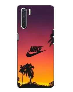 Чохол для OPPO A91 з картинкою «Nike на заході сонця»