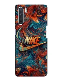 Чохол для OPPO A91 з картинкою «Nike в абстракції»