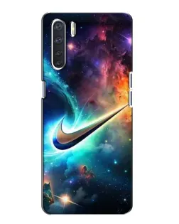 Чохол для OPPO A91 з картинкою «Космічний Nike Swoosh»