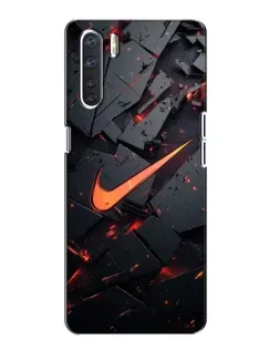 Чохол для OPPO A91 з картинкою «Nike — ефект розломів»