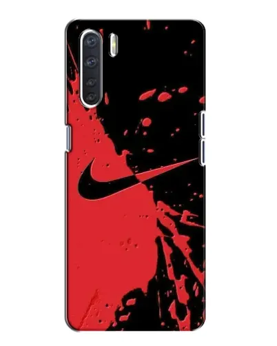 Чехол для OPPO A91 с картинкой «Красные брызги Nike» Чехол для OPPO A91 с картинкой «Красные брызги Nike»