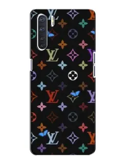 Чохол для OPPO A91 з картинкою «Кольорова монограма LV»