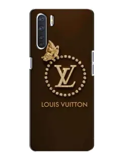 Чохол для OPPO A91 з картинкою «LV — золота печатка»