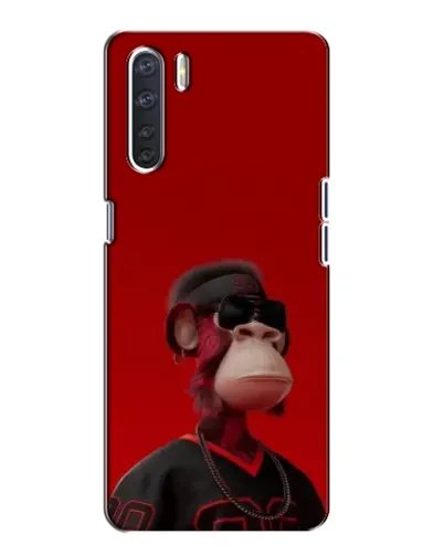 Чохол для OPPO A91 з картинкою «Bored Ape в червоному»