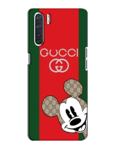 Чохол для OPPO A91 з картинкою «Gucci — смуги та Міккі»