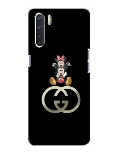 Чохол для OPPO A91 з картинкою «Мінні Маус на лого»