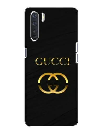 Чохол для OPPO A91 з картинкою «Золотий логотип Gucci»