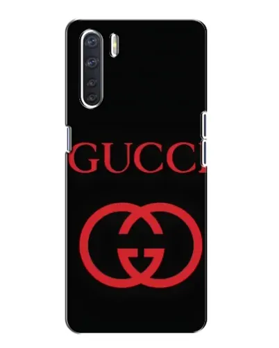 Чохол для OPPO A91 з картинкою «Gucci — червоний логотип»