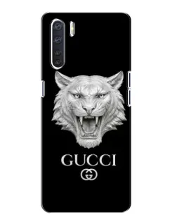 Чохол для OPPO A91 з картинкою «Gucci — срібний лев» Чохол для OPPO A91 з картинкою «Gucci — срібний лев»