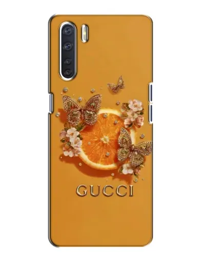 Чехол для OPPO A91 с картинкой «Gucci — золотые бабочки» Чехол для OPPO A91 с картинкой «Gucci — золотые бабочки»