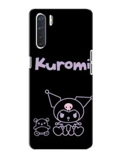 Чохол для OPPO A91 з картинкою «Kuromi — чорний мінімалізм» Чохол для OPPO A91 з картинкою «Kuromi — чорний мінімалізм»
