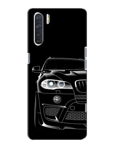 Чохол для OPPO A91 з картинкою «Темний силует BMW»