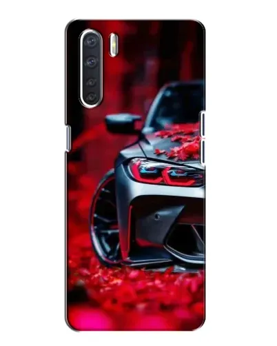 Чохол для OPPO A91 з картинкою «Спортивна BMW та квіти»