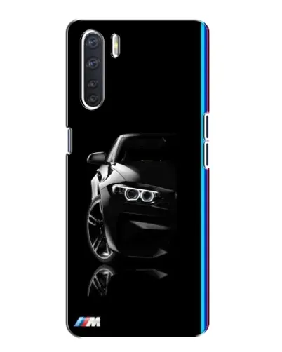 Чохол для OPPO A91 з картинкою «Силует BMW в темряві»