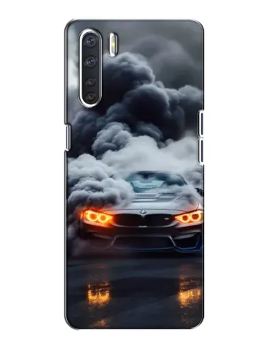 Чохол для OPPO A91 з картинкою «BMW у диму»