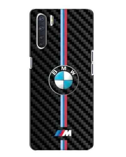 Чохол для OPPO A91 з картинкою «Емблема BMW та карбон»