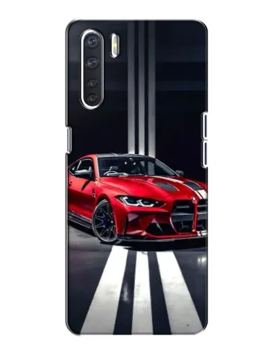 Чохол для OPPO A91 з картинкою «Червона BMW на дорозі»
