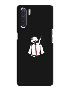 Чохол для OPPO A91 з картинкою «PUBG — силует воїна»