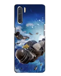 Чохол для OPPO A91 з картинкою «Десант PUBG — стрибок»