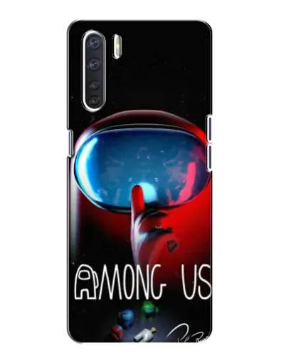Чохол для OPPO A91 з картинкою «Червоний імпостер — макро»