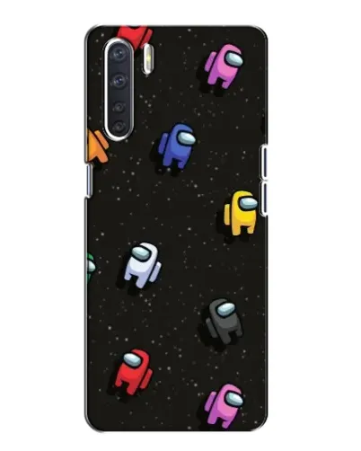 Чохол для OPPO A91 з картинкою «Космічний патерн Among Us»