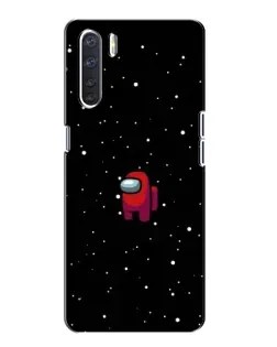 Чехол для OPPO A91 с картинкой «Красный Among Us»