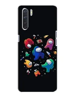 Чехол для OPPO A91 с картинкой «Among Us космос»