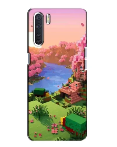 Чохол для OPPO A91 з картинкою «Рожеве дерево Minecraft»