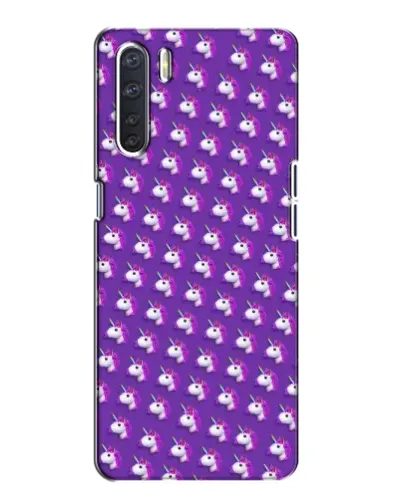 Чехол для OPPO A91 с картинкой «Единороги на фиолетовом»