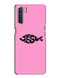 Чохол для OPPO A91 з картинкою «Рожевий символ Jesus»