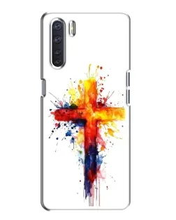 Чохол для OPPO A91 з картинкою «Акварельний хрест»