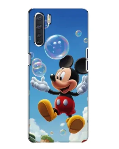 Чехол для OPPO A91 с картинкой «Mickey и мыльные пузыри»
