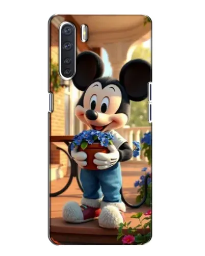 Чехол для OPPO A91 с картинкой «Микки садовод»