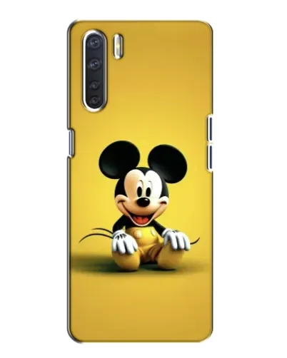 Чехол для OPPO A91 с картинкой «Микки на желтом»