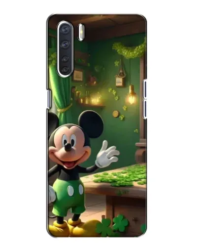 Чехол для OPPO A91 с картинкой «Микки в мастерской»